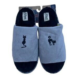 Dearfoams Women's Skull Slippers - Gray Large US L 9-10 NWOB